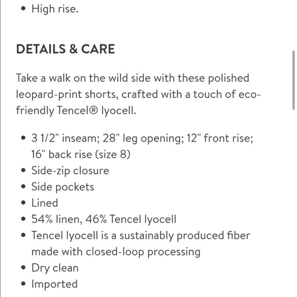 J.Crew Leopard Print High Waisted Trouser Shorts - Picture 5 of 6